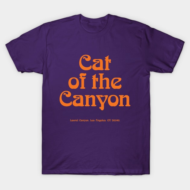 Laurel Canyon 'Cat of the Canyon' T-Shirt by retropetrol